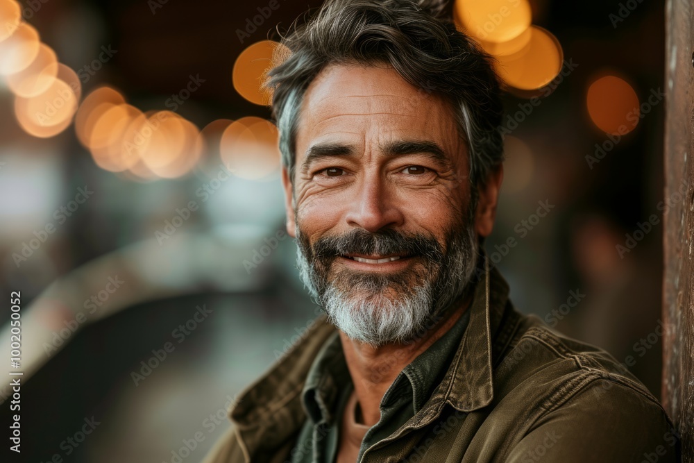 Portrait of a handsome senior man with gray beard and mustache. Portrait of a handsome senior man with gray beard and mustache.