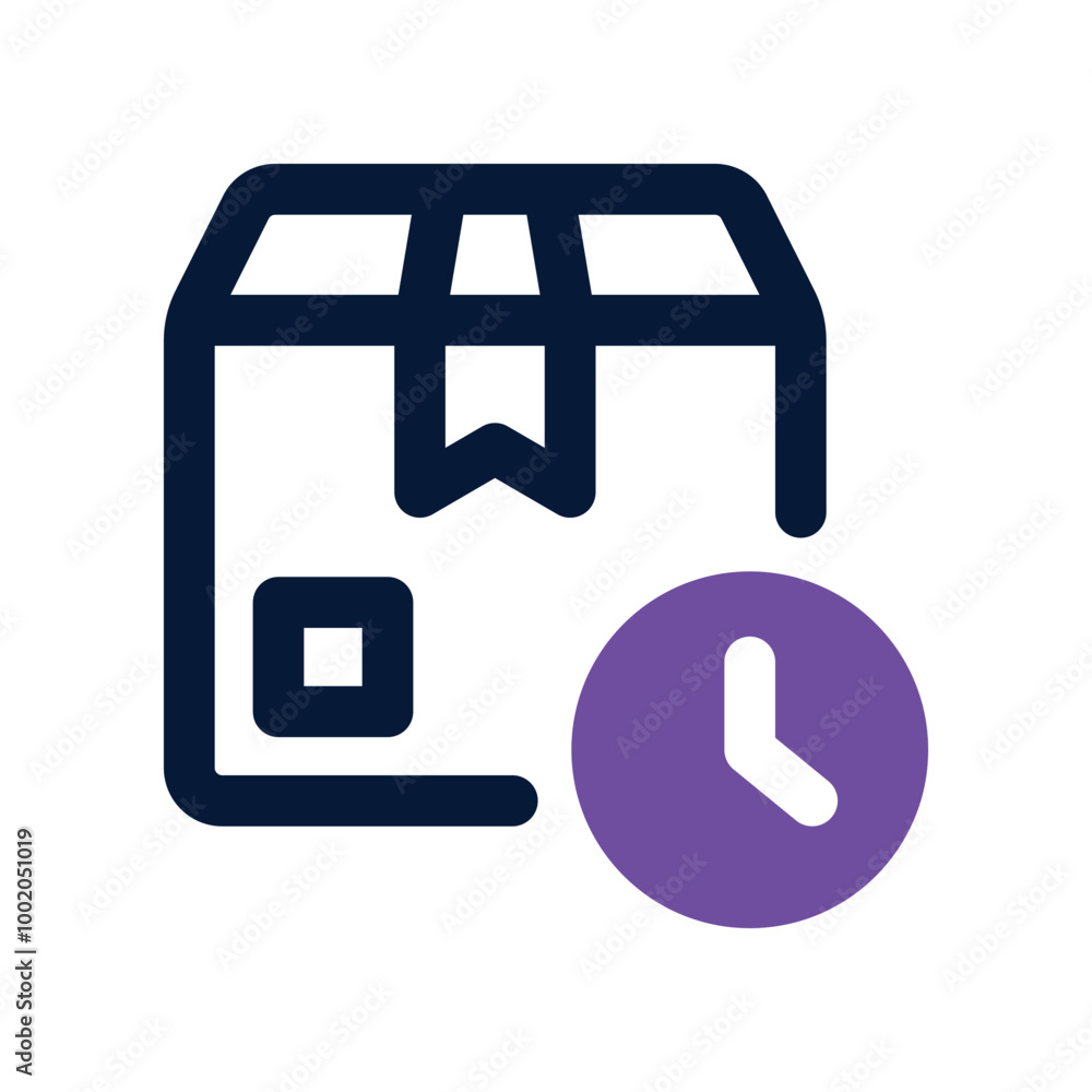 delivery time icon. vector dual tone icon for your website, mobile, presentation, and logo design. delivery time icon. vector dual tone icon for your website, mobile, presentation, and logo design.