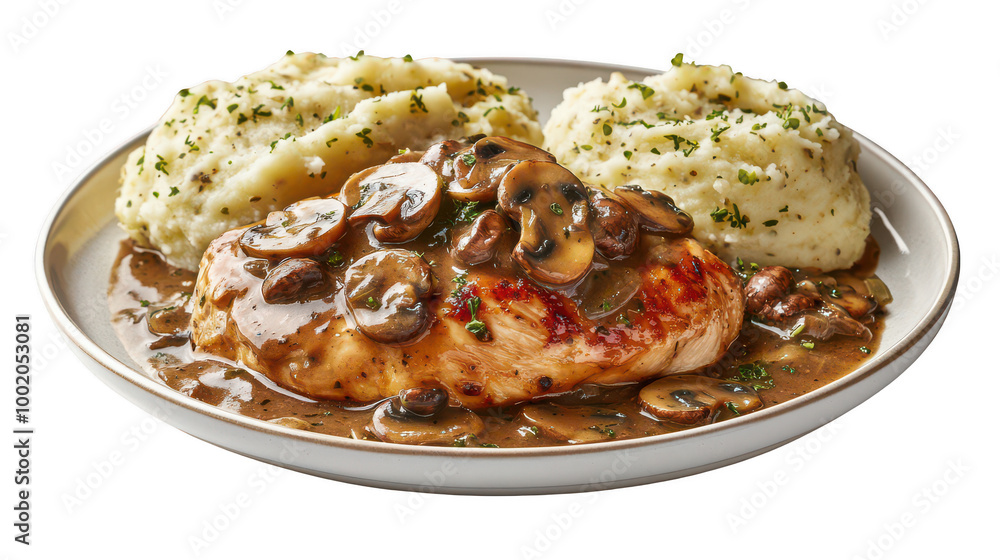 Creamy Mushroom Chicken with Mashed Potatoes Creamy Mushroom Chicken with Mashed Potatoes