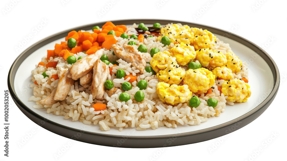 Delicious Chicken Fried Rice with Vegetables Delicious Chicken Fried Rice with Vegetables