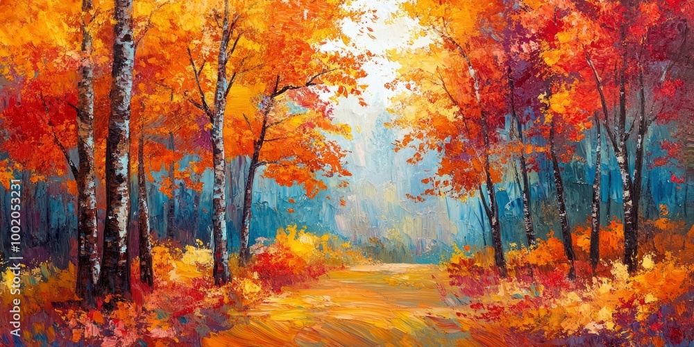 a colorful fall woodland a colorful fall woodland