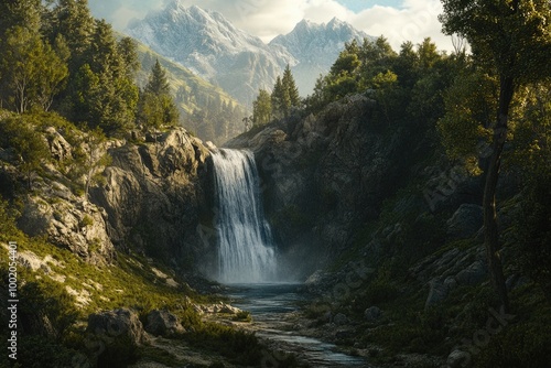Waterfall in Forest