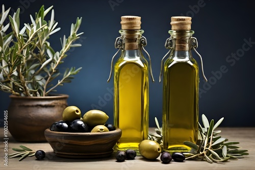 olive oil and olives