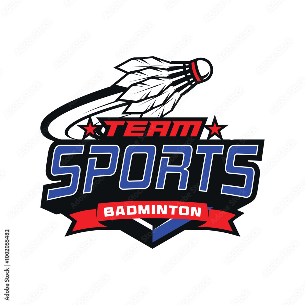 Obraz premium Badminton Club logo design vector