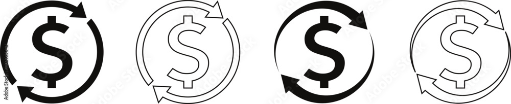 currency exchange symbol. outline currency exchange icon vector illustration. currency exchange symbol. outline currency exchange icon vector illustration.