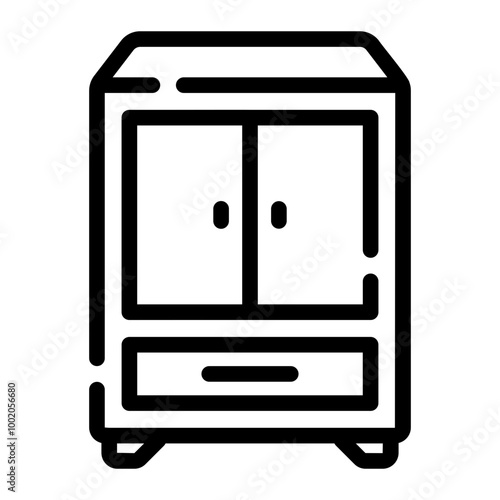 cupboard Line Icon