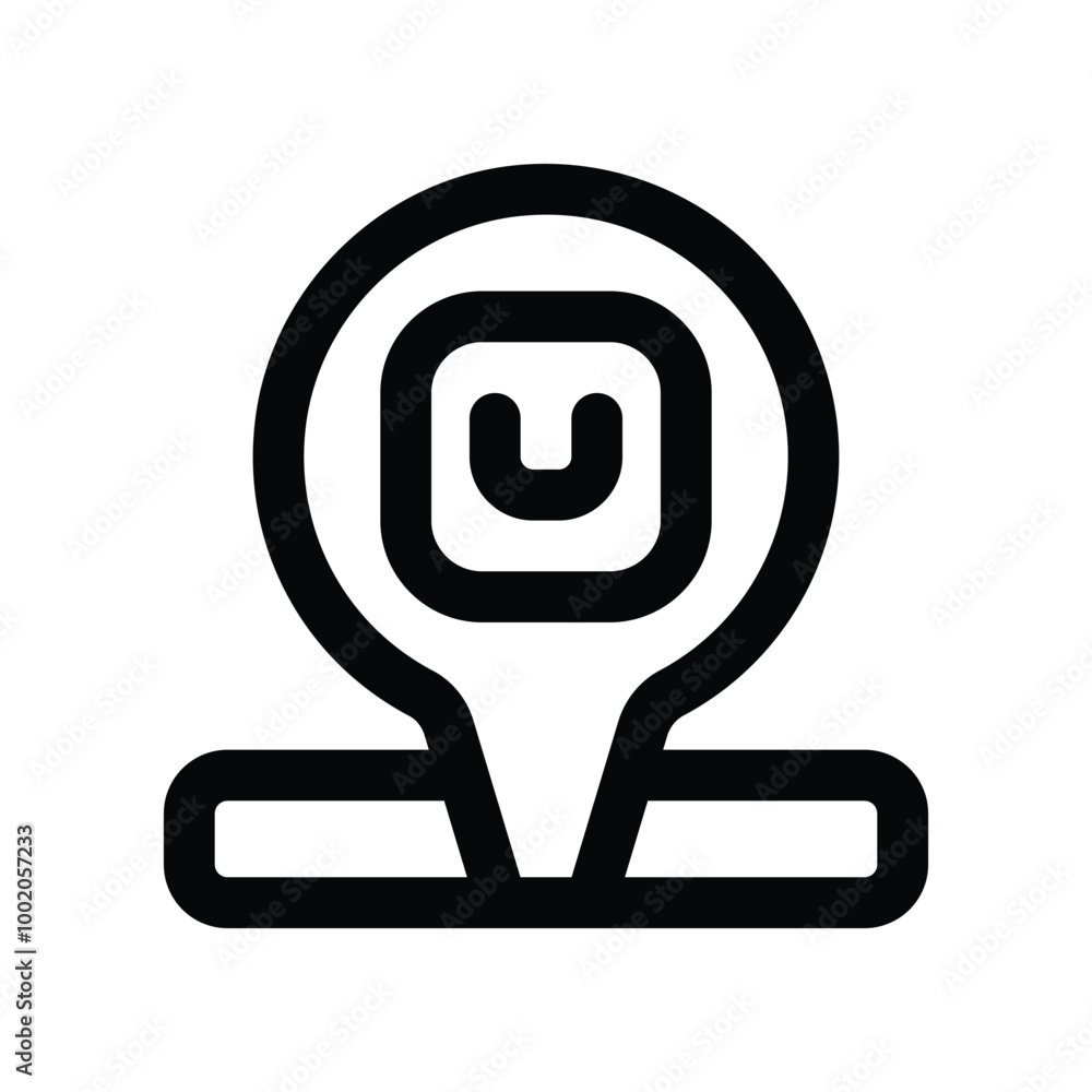 shop location icon. vector line icon for your website, mobile, presentation, and logo design. shop location icon. vector line icon for your website, mobile, presentation, and logo design.