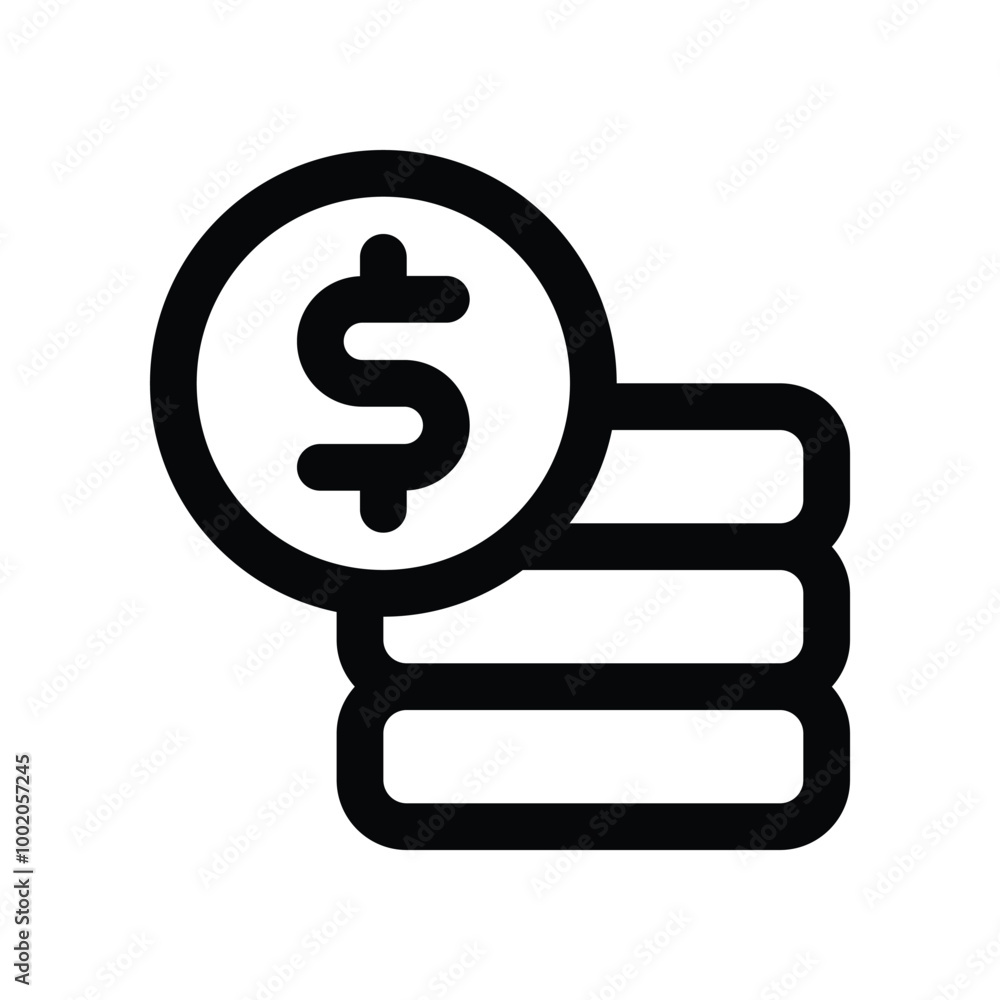 coin icon. vector line icon for your website, mobile, presentation, and logo design. coin icon. vector line icon for your website, mobile, presentation, and logo design.
