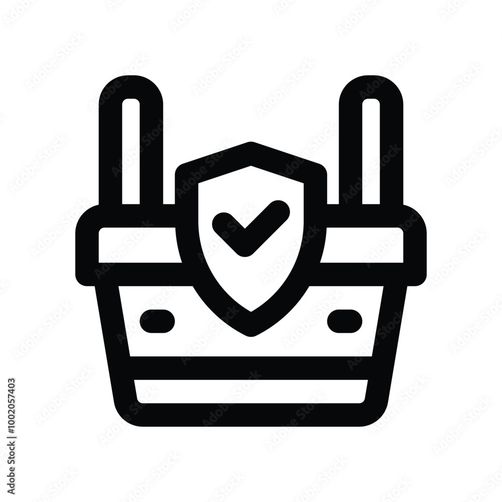 secure shopping icon. vector line icon for your website, mobile, presentation, and logo design. secure shopping icon. vector line icon for your website, mobile, presentation, and logo design.