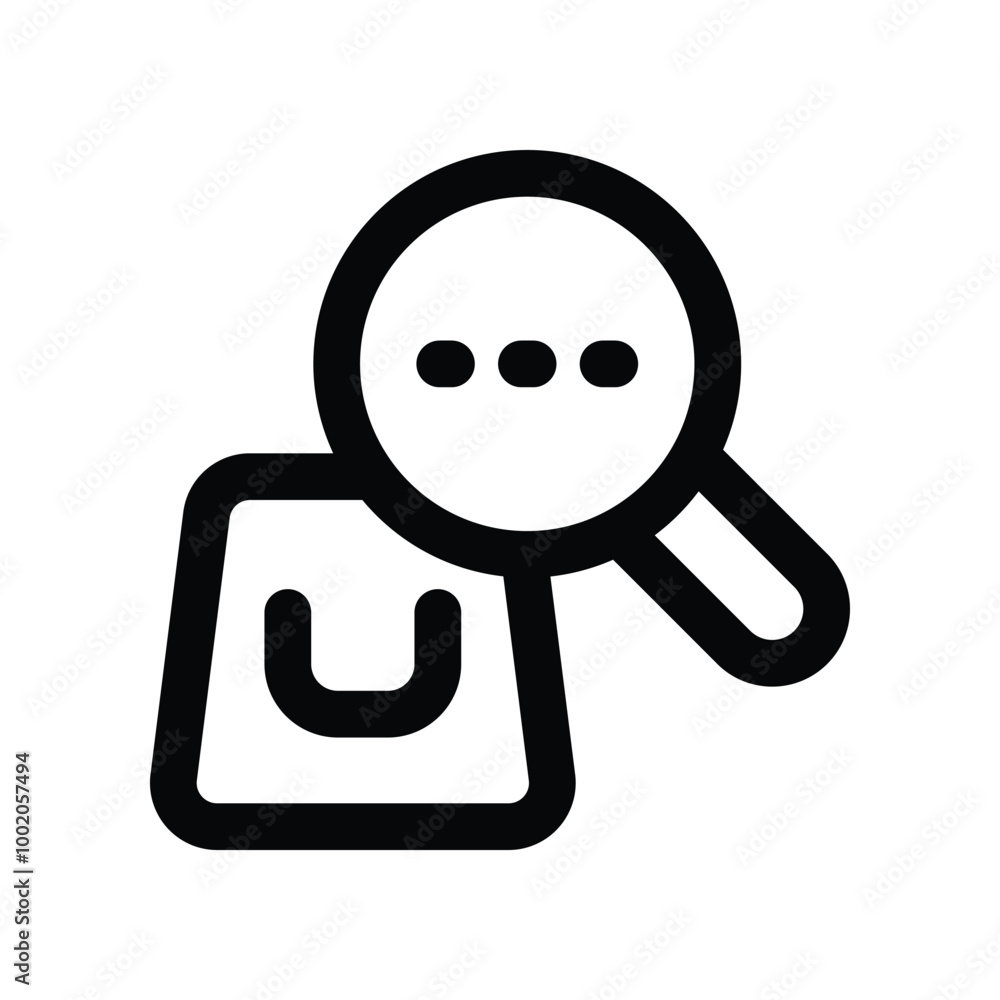 shopping search icon. vector line icon for your website, mobile, presentation, and logo design. shopping search icon. vector line icon for your website, mobile, presentation, and logo design.