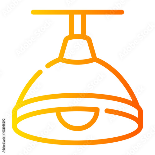 lamp Line Gradient Icon
