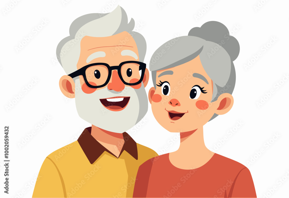 Golden Years Romance: Flat Vector Set of Joyful Elderly Couples - Charming Illustrations for Anniversary Cards & Senior Dating Websites Golden Years Romance: Flat Vector Set of Joyful Elderly Couples - Charming Illustrations for Anniversary Cards & Senior Dating Websites