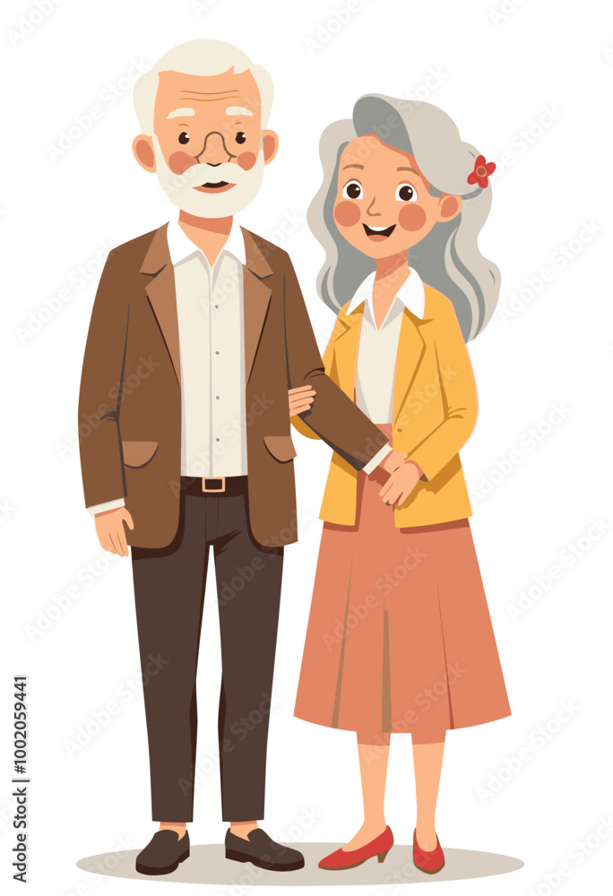 Timeless Love Stories: Vector Art of Happy Senior Couples - Heartwarming Illustrations for Valentine's Day Campaigns & Relationship Blogs Timeless Love Stories: Vector Art of Happy Senior Couples - Heartwarming Illustrations for Valentine's Day Campaigns & Relationship Blogs