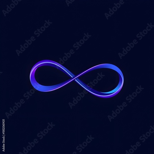 abstract infinity symbol, blue infinity icon, logo design, infinity symbol logos: representing continuity and endless possibilities