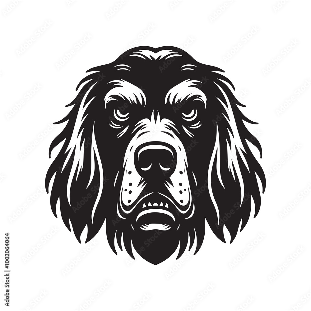 Gordon Setter Dog Face Clipart Design - Dog Face Logo - Gordon Setter Vector illustration in black and white
Gordon Setter Dog Face Clipart Design - Dog Face Logo - Gordon Setter Vector illustration in black and white