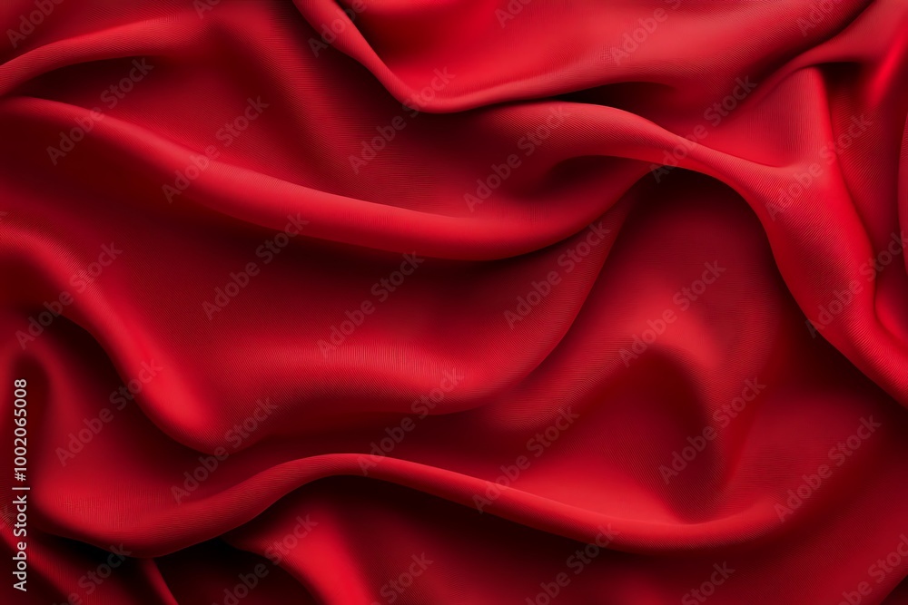 red satin or silk fabric. Generative Ai red satin or silk fabric. Generative Ai
