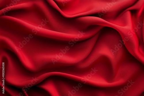 red satin or silk fabric. Generative Ai