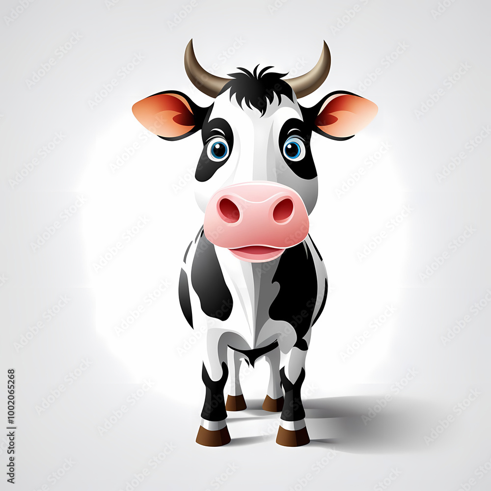 cow cartoon isolated on white cow cartoon isolated on white