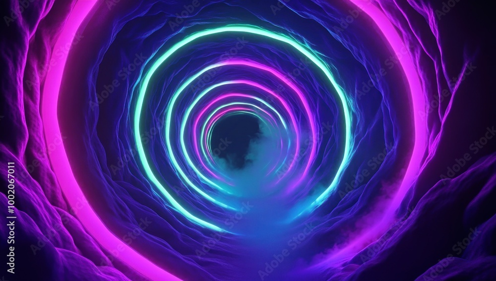 Neon Lights Tunnel