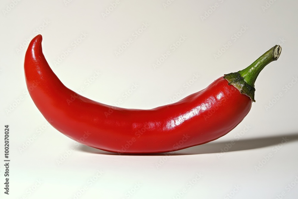 Fresh Red Chili Pepper on a White Background Fresh Red Chili Pepper on a White Background