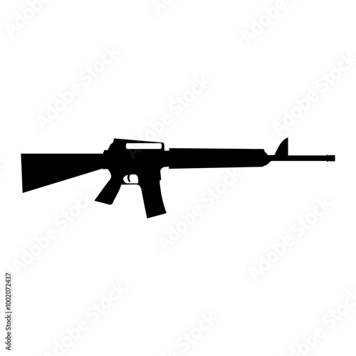 Rifle icon on white background. Vector illustration.
