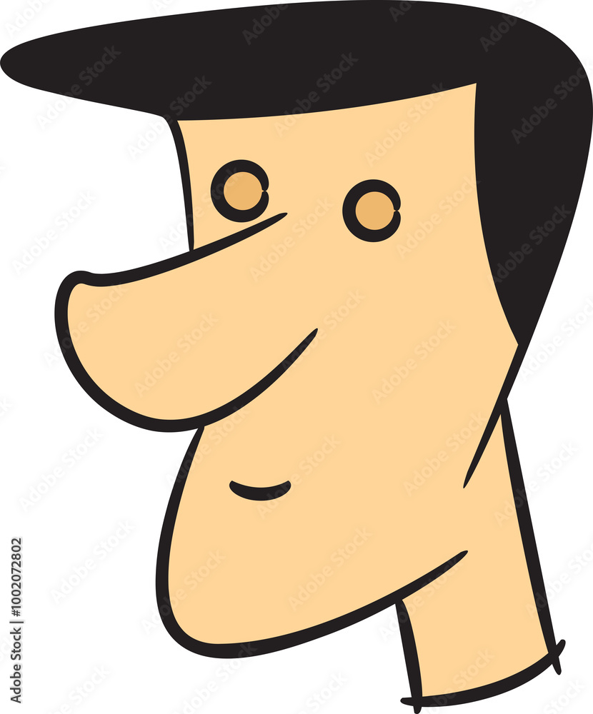 Obraz premium Man Avatar Cartoon Illustration