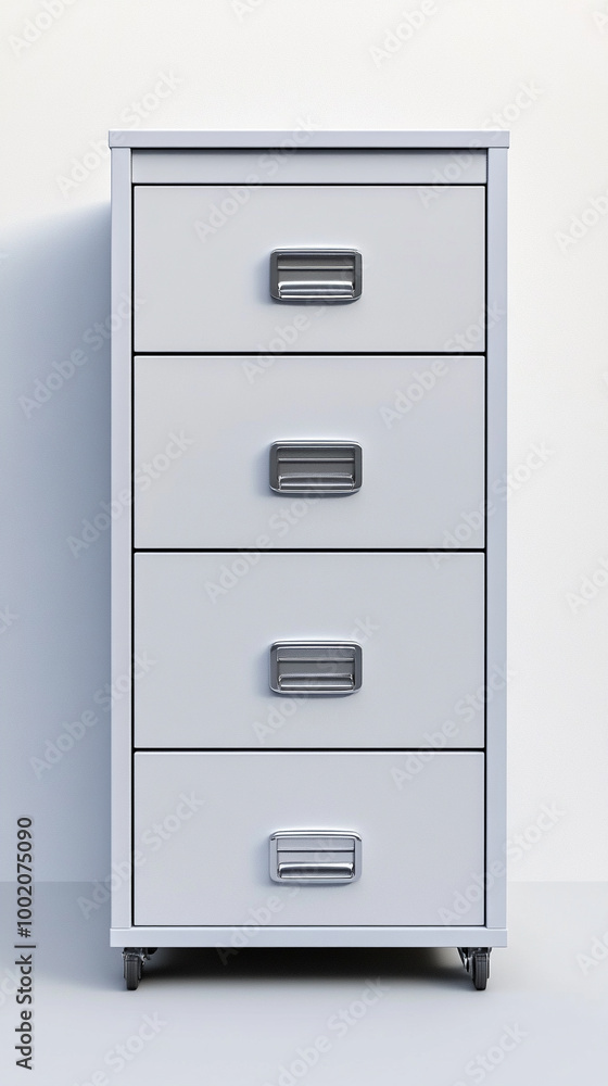 photorealisitic filing cabinet on a white blank background photorealisitic filing cabinet on a white blank background