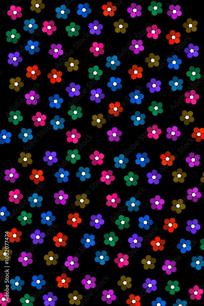 Flower colorful background black Flower colorful background black