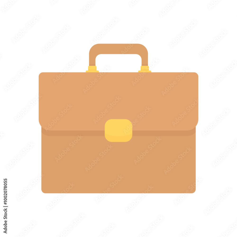 Business briefcase in cartoon style on a white background. Briefcase for business papers, making deals. Men's leather briefcase. Business briefcase in cartoon style on a white background. Briefcase for business papers, making deals. Men's leather briefcase.