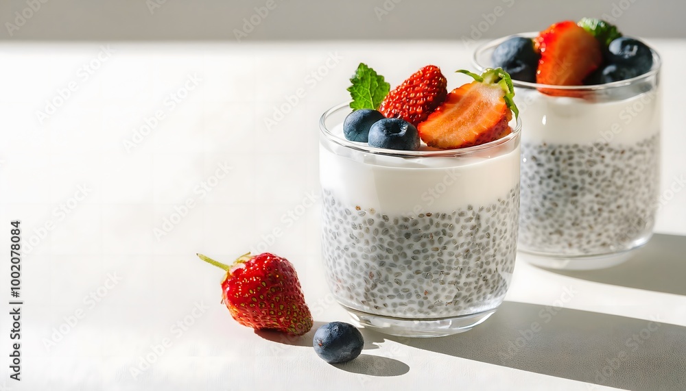 Chia Seed Pudding with Matcha and Coconut Chia Seed Pudding with Matcha and Coconut