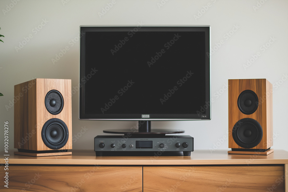 Clean Lines and Compact Size Define the Speakers in a Minimalist Sound System Clean Lines and Compact Size Define the Speakers in a Minimalist Sound System