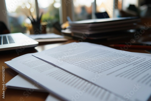 Close-Up of a Research Paper with Academic Formatting and Annotations