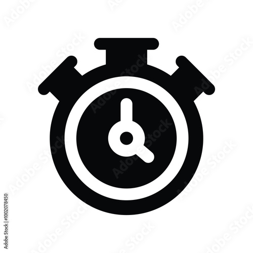 Free Download stopwatch icon. vector glyph icon for your website, mobile, presentation, and logo design. - GFXLoad