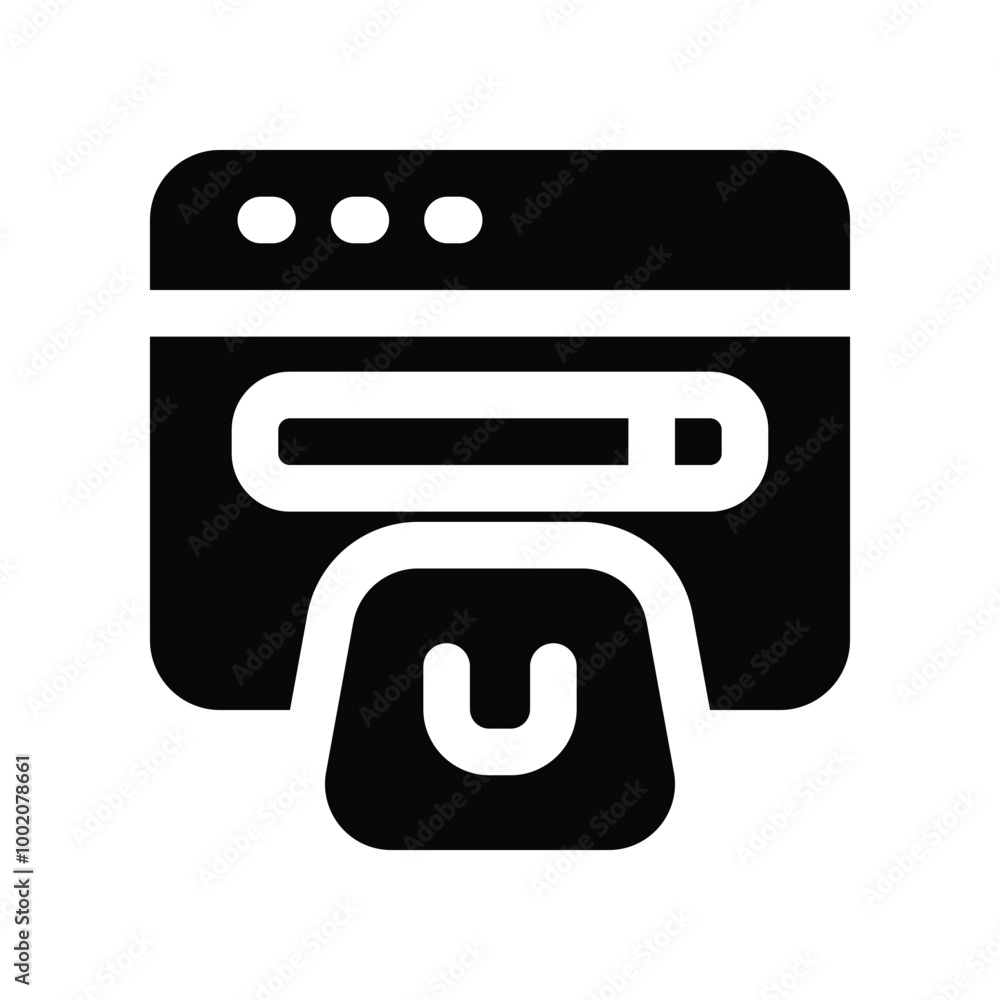 Fototapeta premium commerce icon. vector glyph icon for your website, mobile, presentation, and logo design.