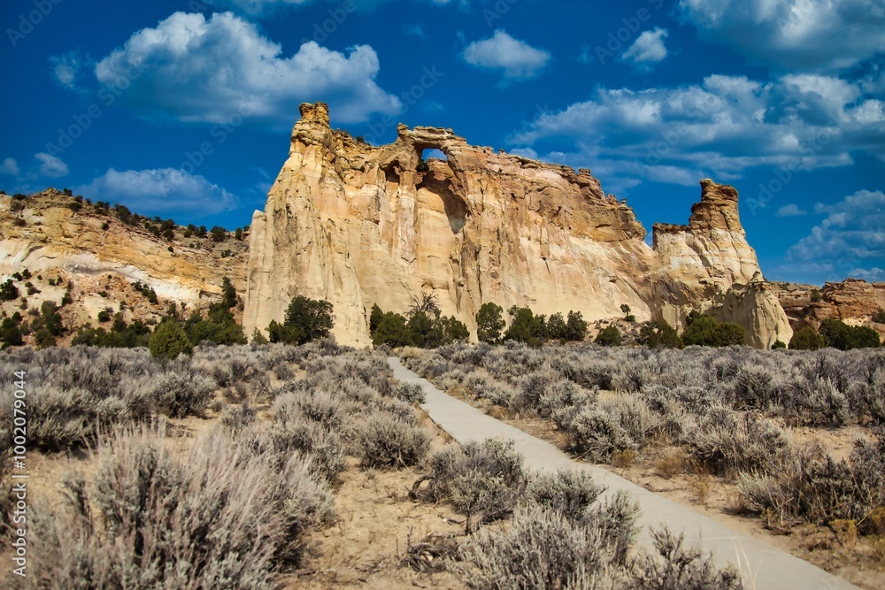 Fototapeta premium Grosvenor Arch in Grand Staircase-Escalante National Monument in Southern Utah.