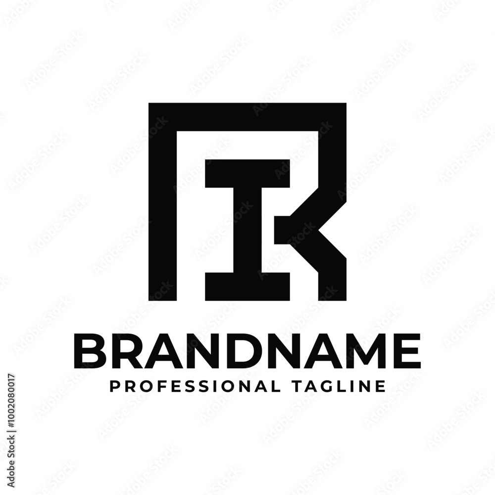 Letters RI Monogram Logo, suitable for any business with IR or RI initials Letters RI Monogram Logo, suitable for any business with IR or RI initials