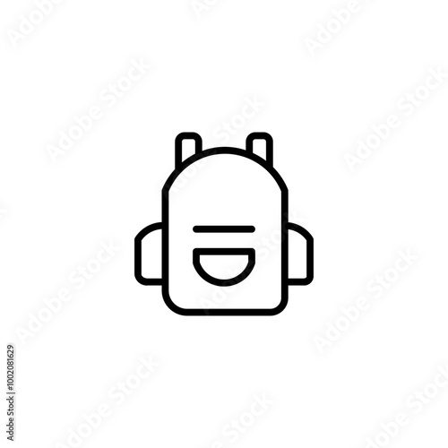 backpack line icon