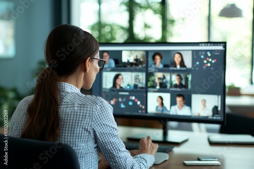 A Sophisticated Business Professional Engaged in Remote Work in a Serene Setting During Golden Hour, Embracing Tranquility and Modern Technology