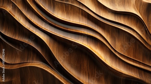Abstract wooden wavy texture with natural grain
