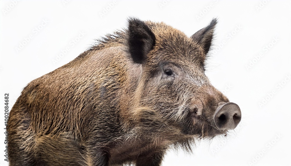 Wild boar on white. Background of Animal. Wild boar on white. Background of Animal.