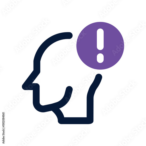critical thinking icon. vector dual tone icon for your website, mobile, presentation, and logo design.