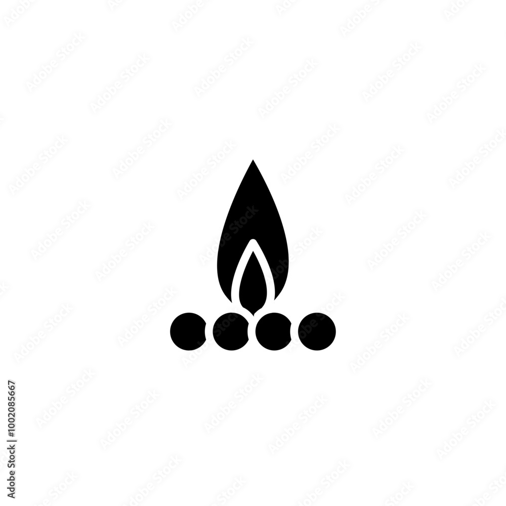 campfire glyph icon campfire glyph icon