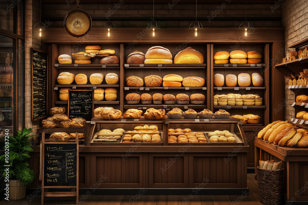 Aromatic Bakery Aisle: Fresh Bread Varieties Beckon in a Modern Grocery Store Aromatic Bakery Aisle: Fresh Bread Varieties Beckon in a Modern Grocery Store