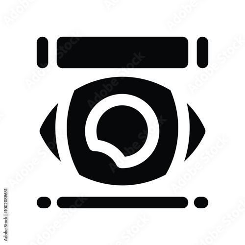 eye recognition icon. vector glyph icon for your website, mobile, presentation, and logo design.