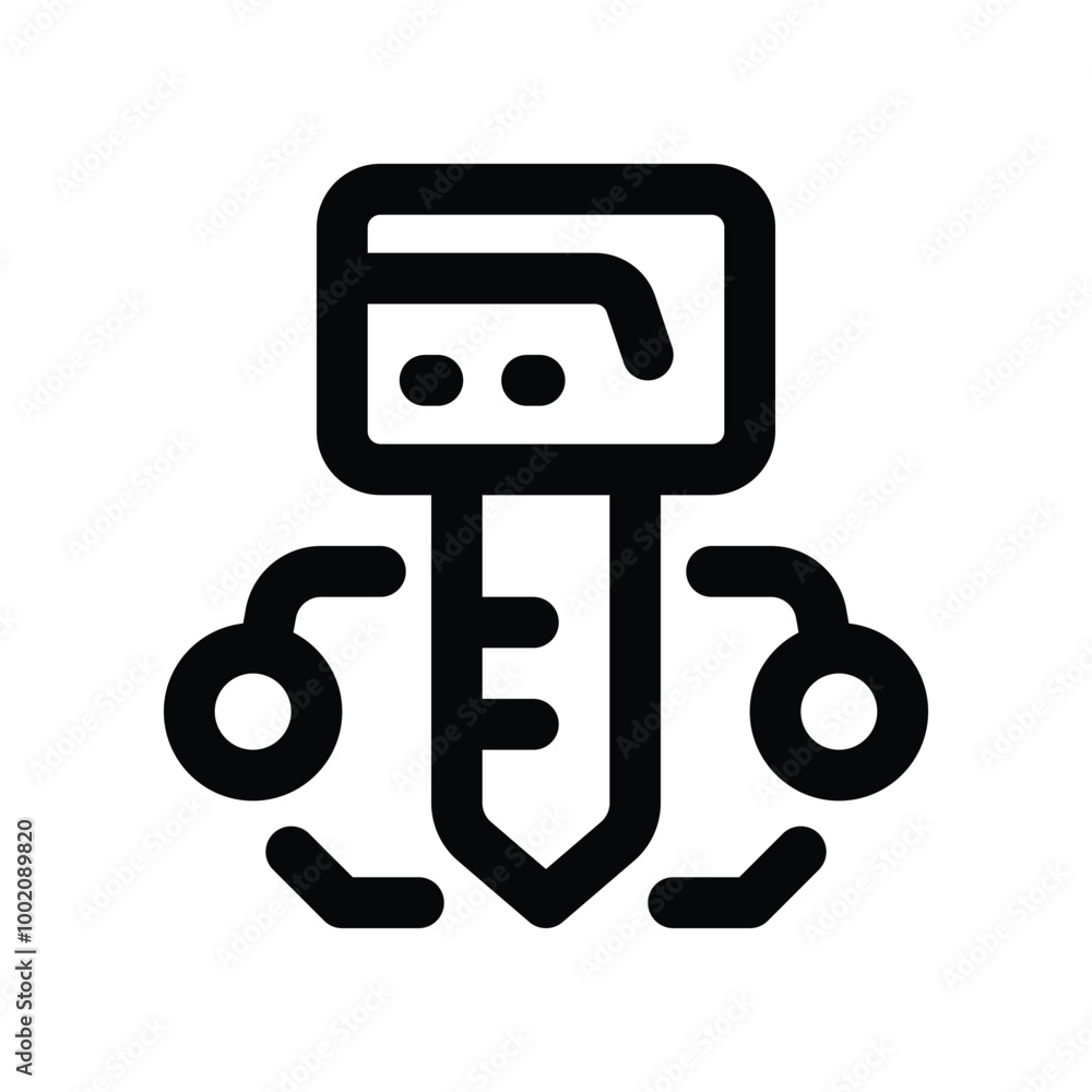 key icon. vector line icon for your website, mobile, presentation, and logo design. key icon. vector line icon for your website, mobile, presentation, and logo design.