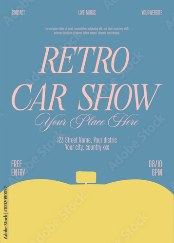 Retro Car Show Flyer photo