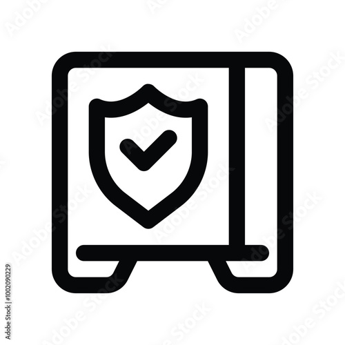 Free Download safebox icon. vector line icon for your website, mobile, presentation, and logo design. - GFXLoad