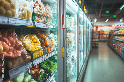 Frozen Food Aisle Offers Diverse Options for Quick and Delicious Meals at Home