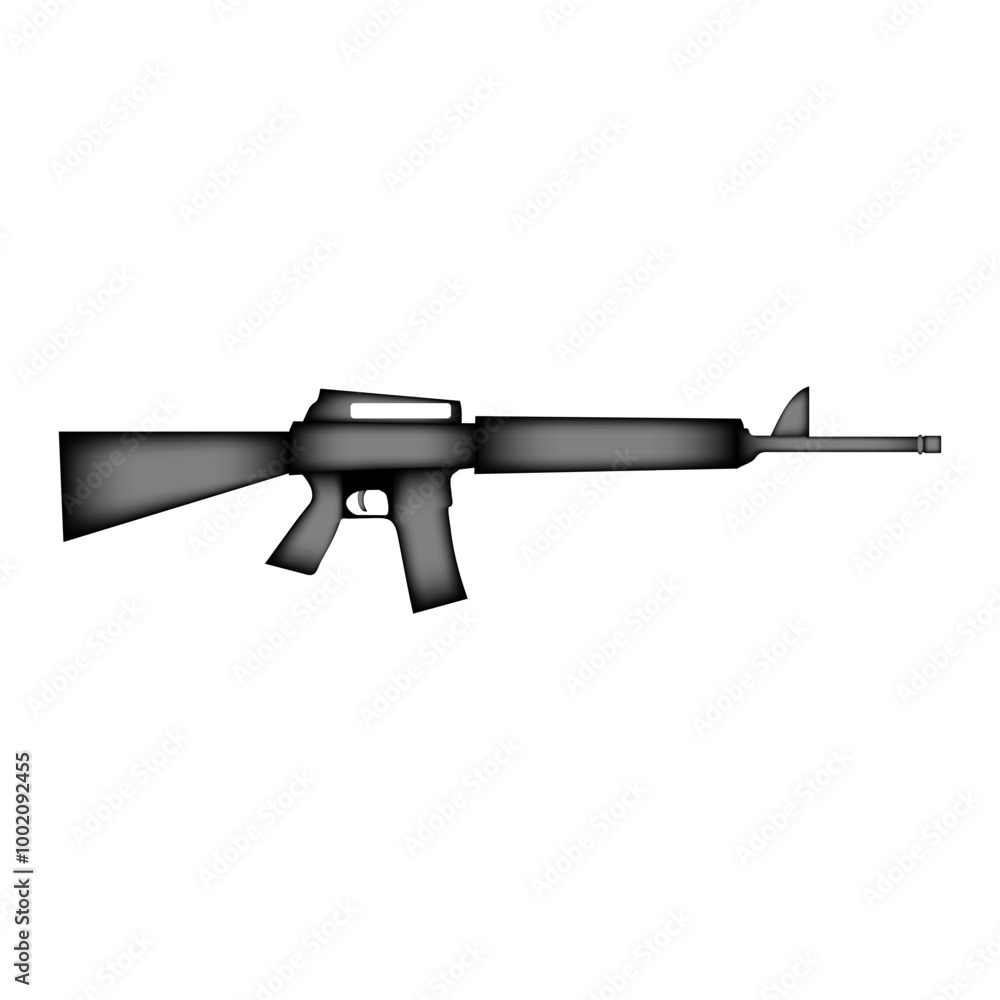 Rifle icon on white background. Vector illustration. Rifle icon on white background. Vector illustration.