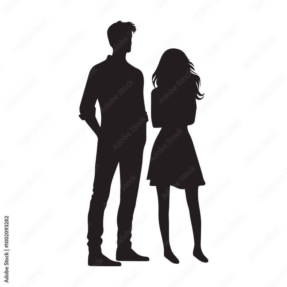 Romantic Couple Silhouette Design - wedding couple Vector illustration Romantic Couple Silhouette Design - wedding couple Vector illustration